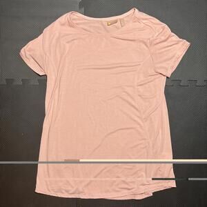 Womens Zella Pink Short Sleeve Performance Tshirt Top Size Medium Soft Active